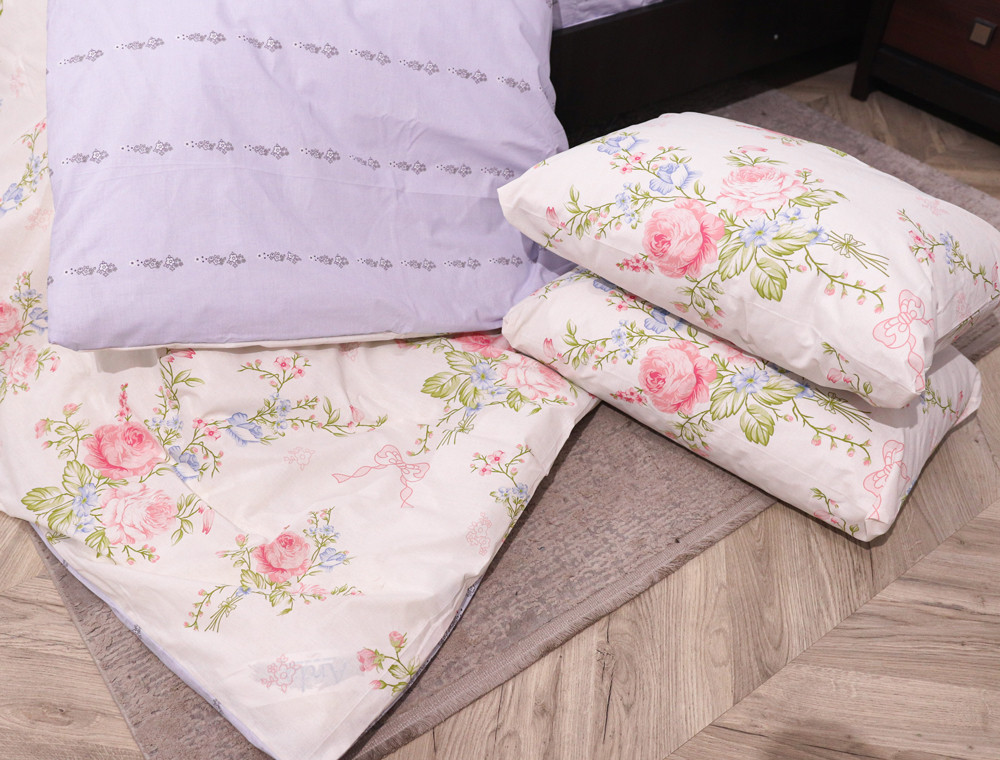 Сімейний набір постільної білизни із Бязі "Gold" №155095AB Черешенка™