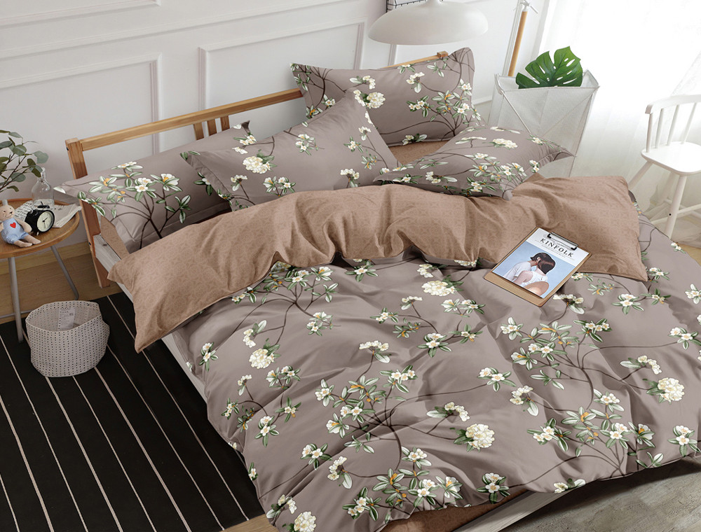 Двоспальний набір постільної білизни 180*220 із Бязі "Gold" №154607AB Черешенка™