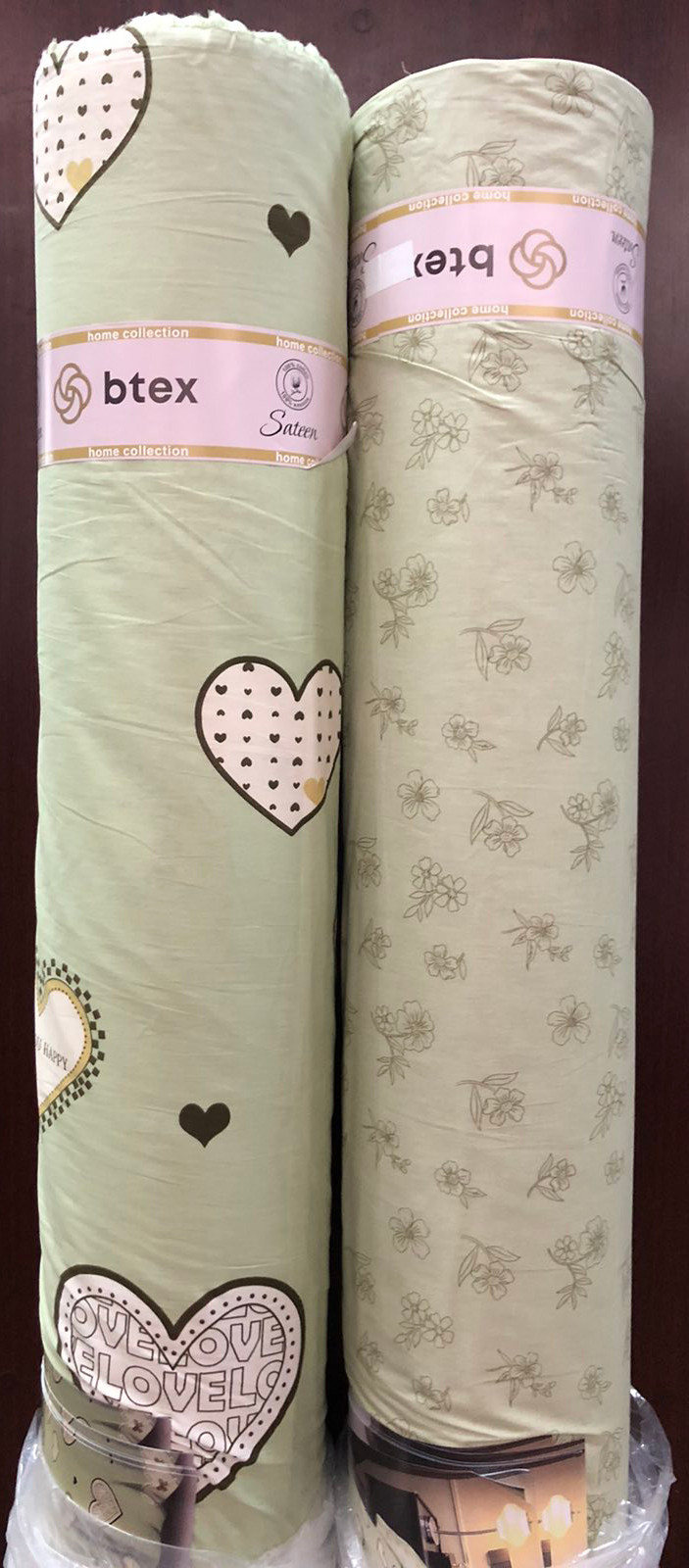 Ткань для постельного белья Сатин S-412 (A+В)-(60м+60м)