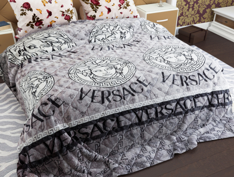 Полуторное флисовое стёганое покрывало №55021