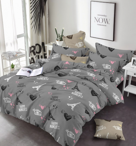 Ткань для постельного белья Бязь "Gold" Lux GL17190grey