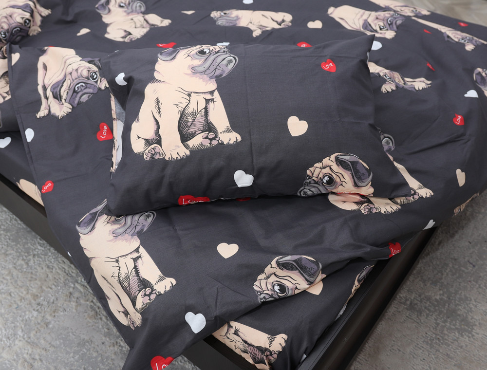 Полуторний набір постільної білизни 150*220 із Бязі "Gold" №153396 Черешенка™