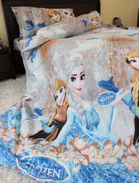 Полуторний набір постільної білизни 150*220 із Бязі "Gold" №164323 Черешенька™