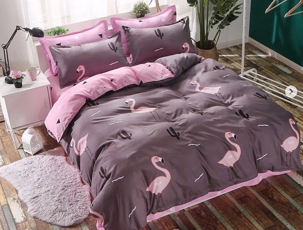 Полуторний набір постільної білизни 150*220 із Бязі "Gold" №157533AB Черешенка™