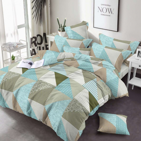 Ткань для постельного белья Бязь "Gold" Lux GL3578green