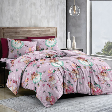 Тканина для постільної білизни Бязь "Gold" Lux дитяча GLB11960lilac