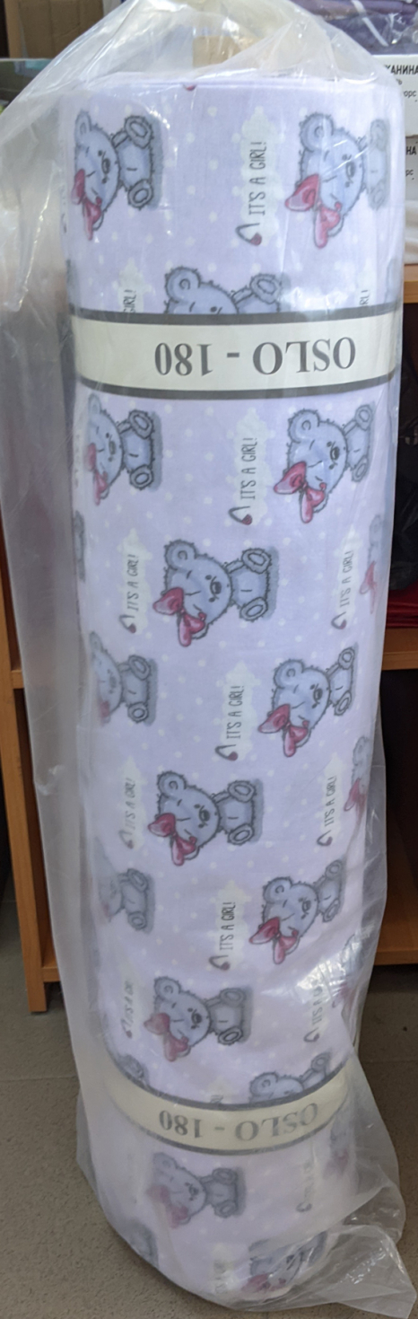 Ткань для постельного белья Фланель (байка) детcкая FLB1058violet