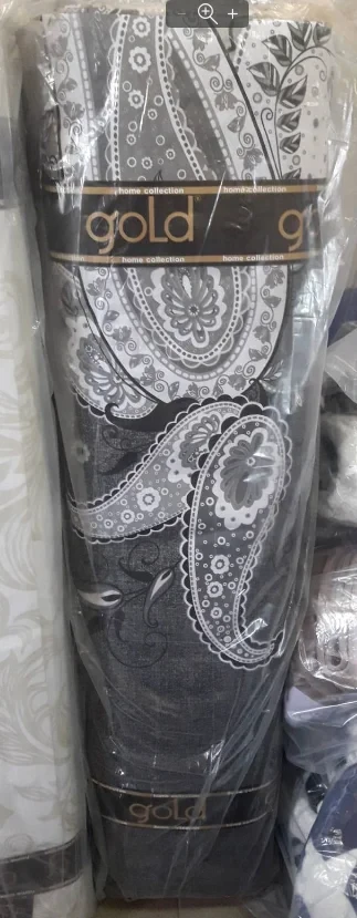 Ткань для постельного белья Бязь "Gold" Lux "Серый декор" GL4055