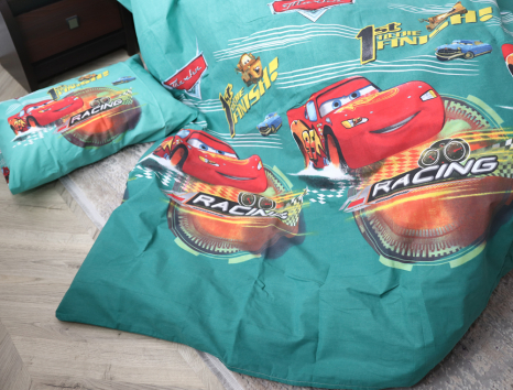 Полуторний набір постільної білизни 150*220 із Бязі "Gold" №164571 Черешенка™