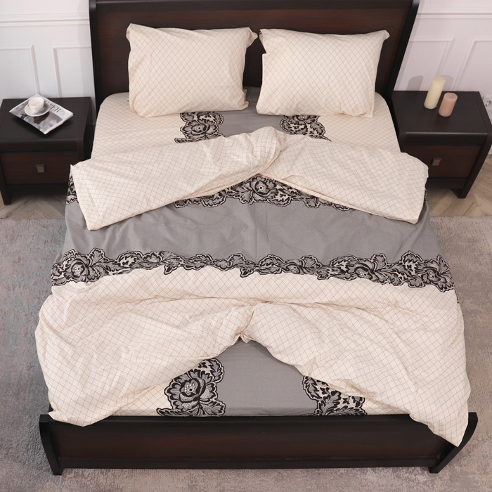 Полуторний набір постільної білизни 150*220 із Бязі "Gold" №155270 Черешенька™