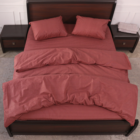 Семейный набор однотонного хлопкового постельного белья из Бязи "Gold" №153002 Черешенка™