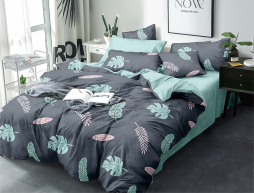 Ткань для постельного белья Бязь "Gold" Lux "Лист дерева" GL1398 (A+B) - (50м+50м)