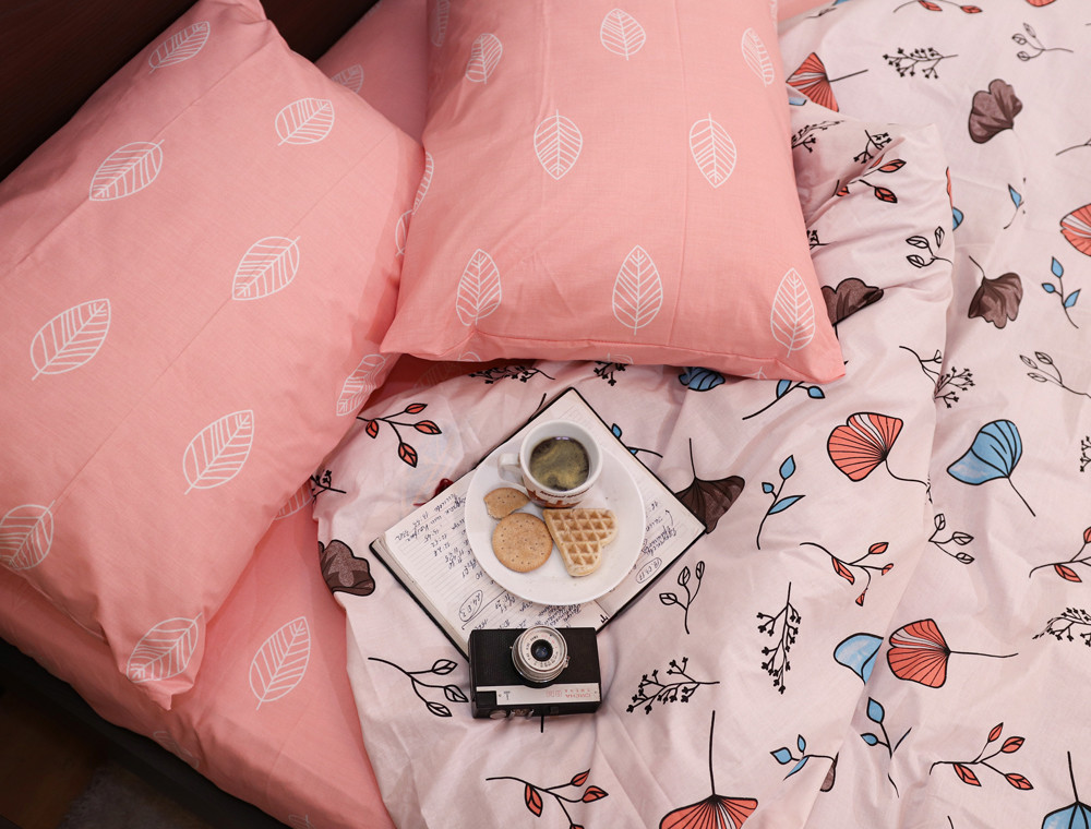 Двоспальний набір постільної білизни 180*220 із Бязі "Gold" №151417AB Черешенка™