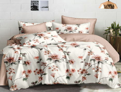 Сімейний набір постільної білизни із Сатину №028AB Черешенка™