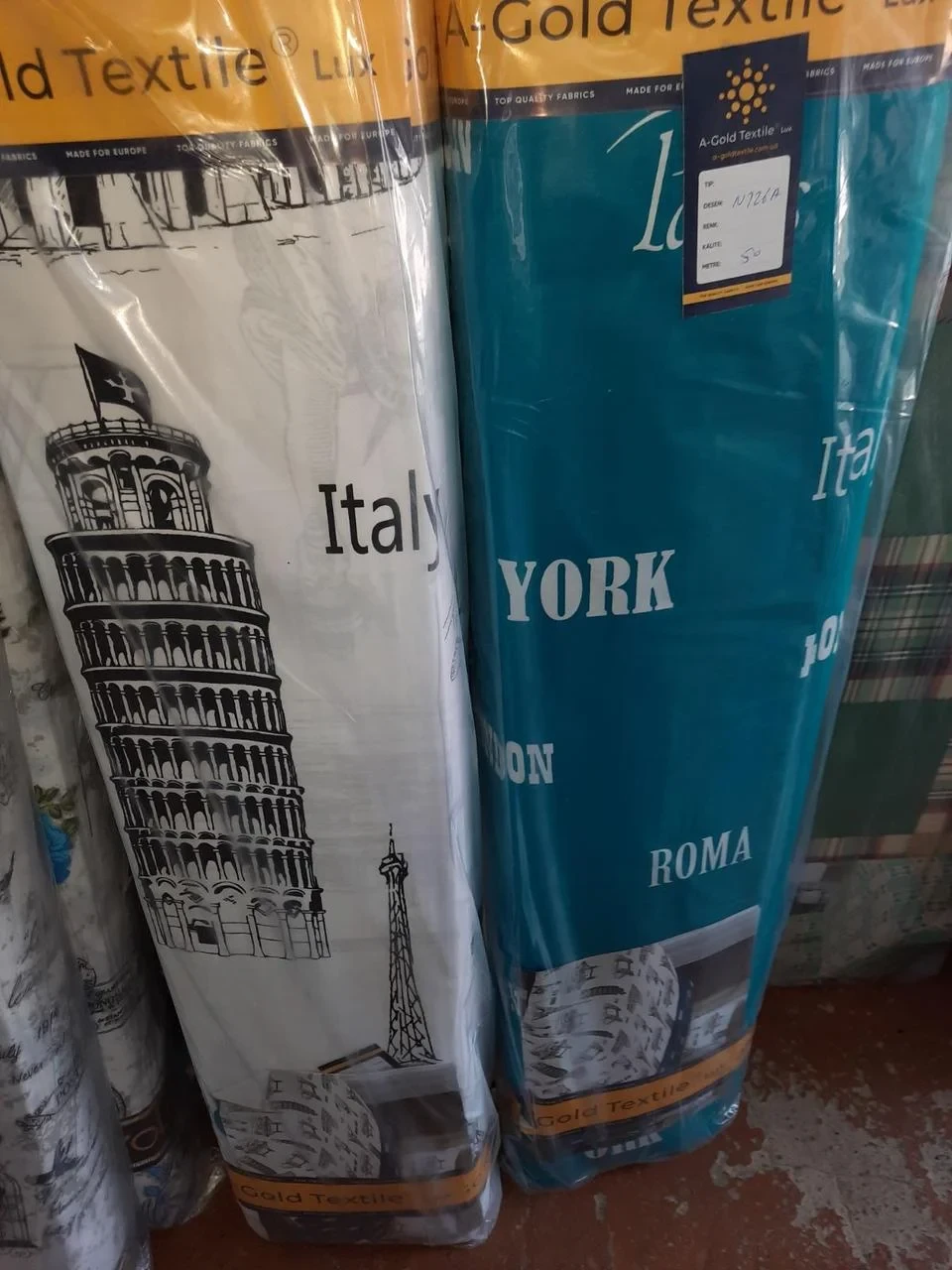 Тканина для постільної білизни Бязь "Gold" Lux "Пам'ятники архітектури світу" GL1404 (A+B) - (50м+50м)