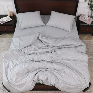 Євро набір постільної білизни 200*220 із мікрофібри в смужку №206003 Черешенка™