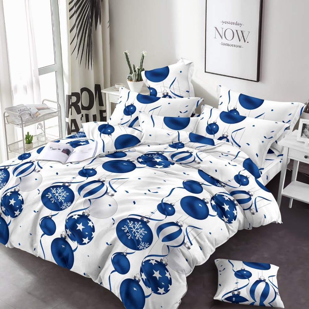 Тканина для постільної білизни Бязь "Gold" Lux GL1813blue