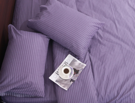 Сімейний набір смугастої постільної білизни із Бязі "Gold" №150226 Черешенька™