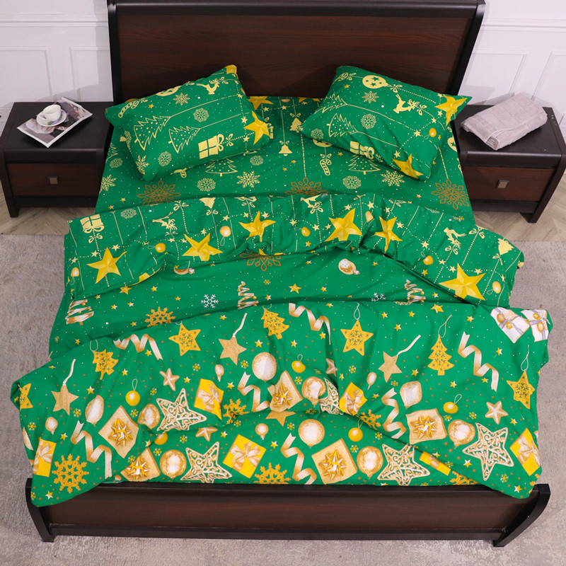 Полуторний набір постільної білизни 150*220 із Бязі "Gold" №151806 Черешенька™