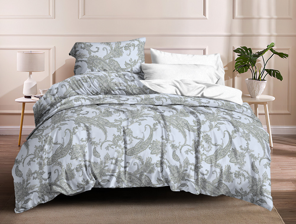 Евро макси набор постельного белья 200*220 из Сатина №183AB Черешенка™