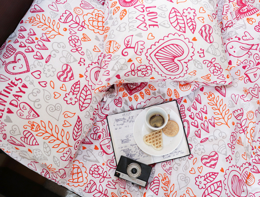 Семейный набор хлопкового постельного белья из Бязи "Gold" №156080 Черешенка™