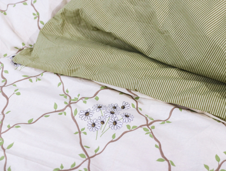 Двоспальний набір постільної білизни 180*220 із Бязі "Gold" №155256АВ Черешенька™