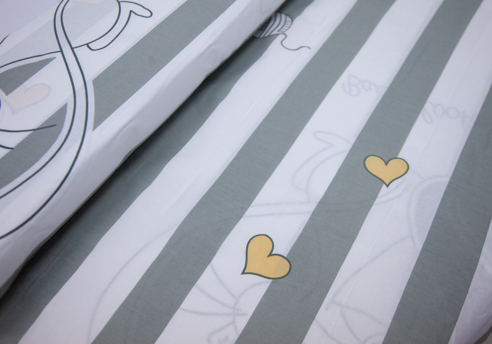 Ткань для постельного белья Бязь "Gold" Lux "Кошачья история" GL3875