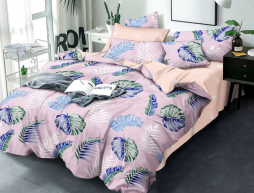 Полуторний набір постільної білизни 150*220 із Бязі "Gold" №15881AB Черешенка™