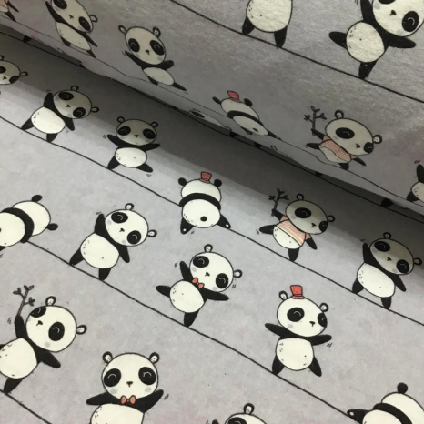 Ткань для постельного белья Бязь "Gold" Lux детская "Анимированная панда" GLB221