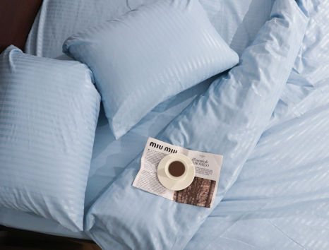 Семейный набор постельного белья 240*220 из микрофибры в полоску №206020 Черешенка™