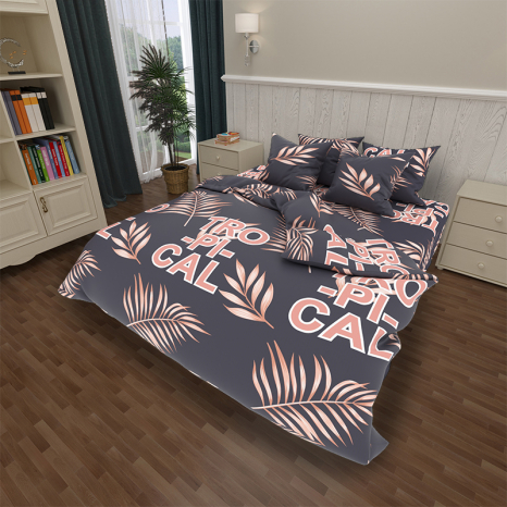 Ткань для постельного белья Бязь "Gold" Lux GL7780gray