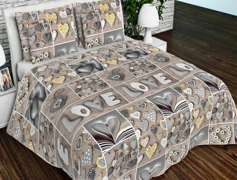 Тканина для постільної білизни Бязь "Gold" Lux "Сучасність вже сьогодні" GL2887