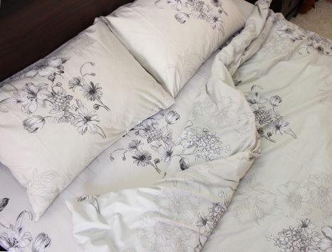 Полуторний набір постільної білизни 150*220 із Ранфорсу №182093 Черешенка™