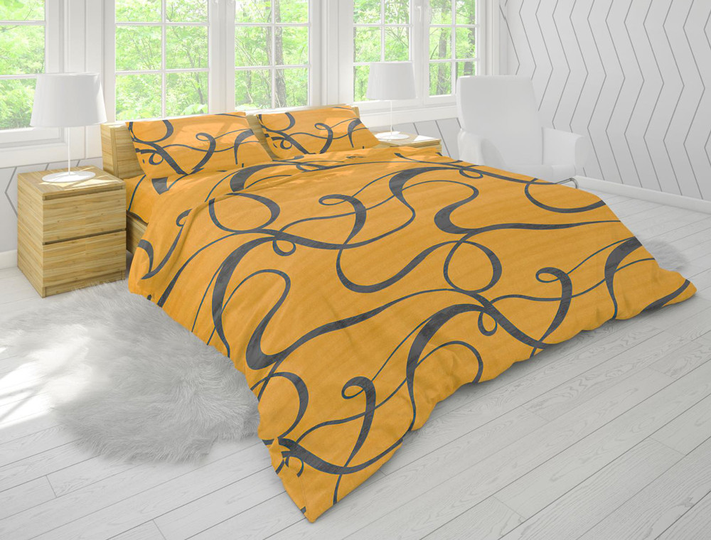 Ткань для постельного белья Бязь "Gold" Lux GL3655orange