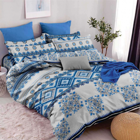 Ткань для постельного белья Бязь "Gold" Lux GL1992grey