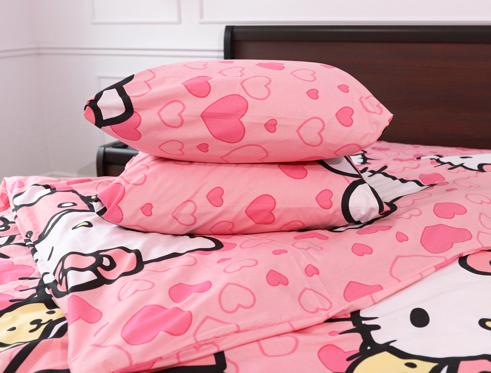 Полуторний набір постільної білизни 150*220 із Бязі "Gold" №168399 Черешенька™