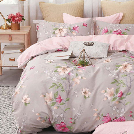 Ткань для постельного белья Бязь "Gold" Lux "Лучший цветок" GL1476 (A+B) - (50м+50м)