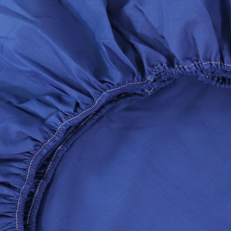 Простынь на резинке (180*200*25) синяя №661033