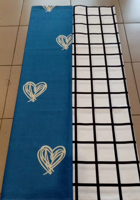 Тканина для постільної білизни Бязь "Gold" Lux "Намальоване серце" GL1560 (A+B) - (50м+50м)