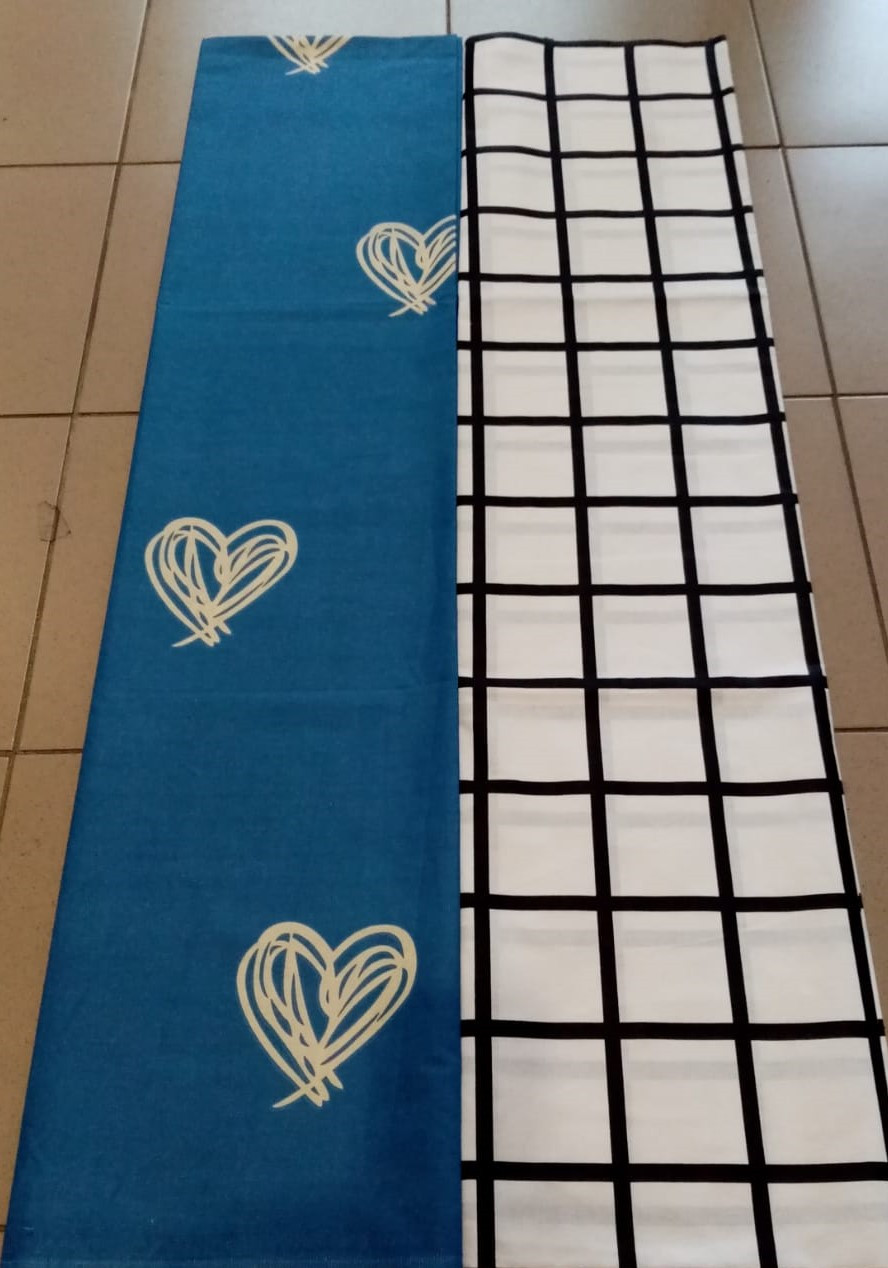 Тканина для постільної білизни Бязь "Gold" Lux "Намальоване серце" GL1560 (A+B) - (50м+50м)