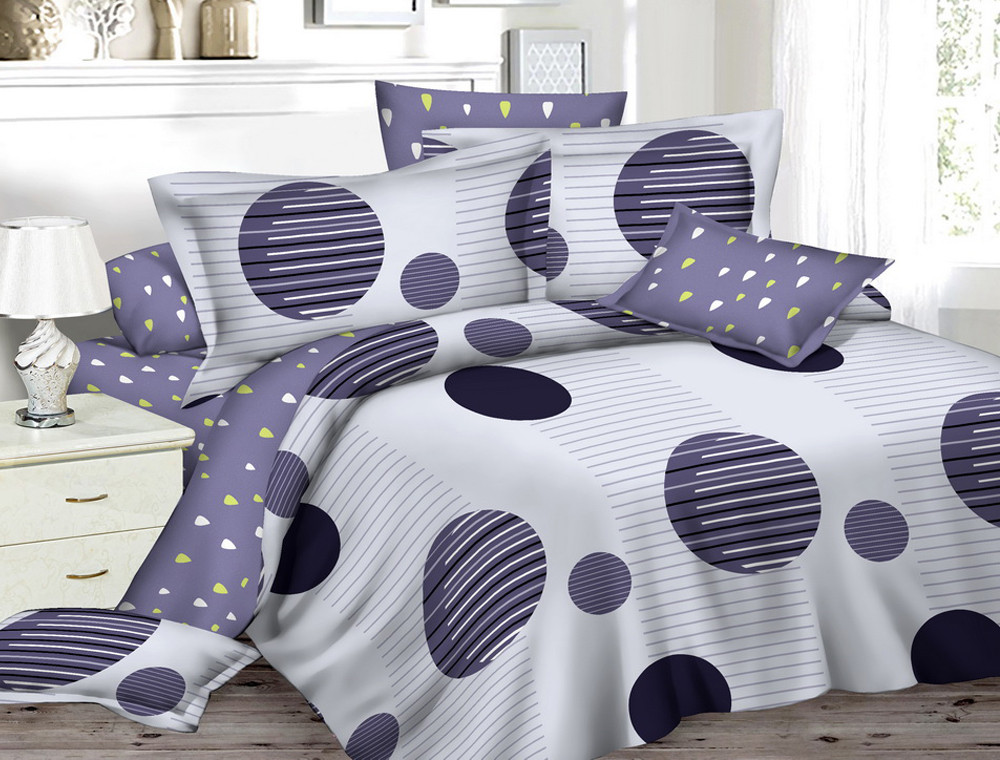 Євро-максі набір постільної білизни 200*220 із Сатину №625АВ Черешенка™