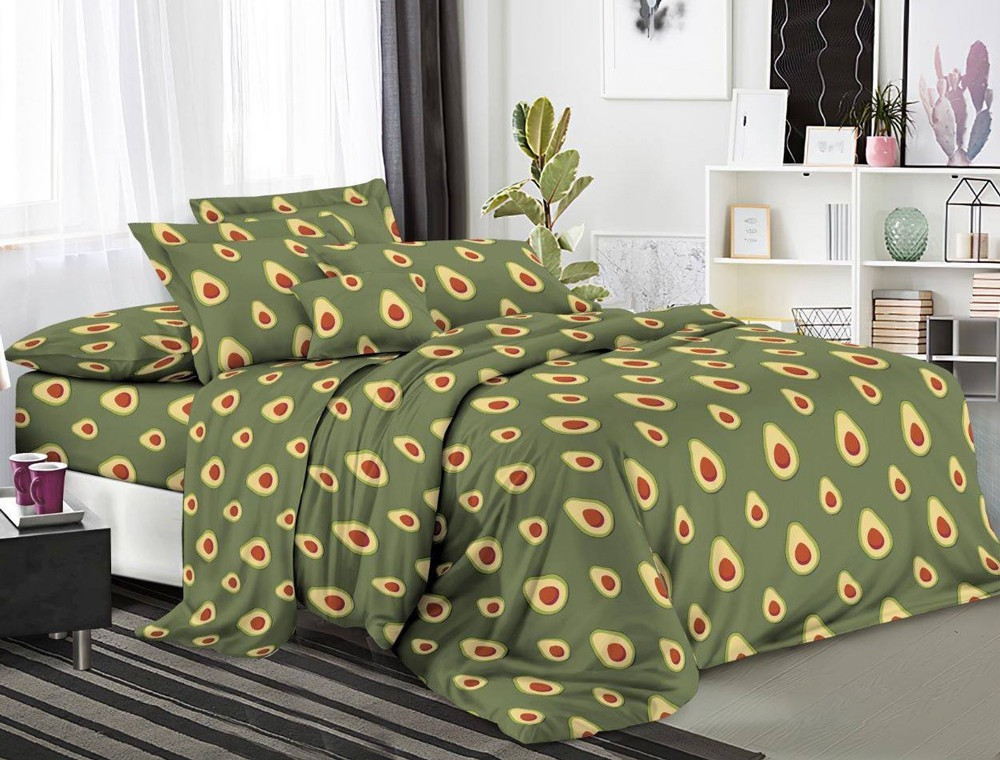 Євро набір постільної білизни 200*220 із полікотону №203021 Черешенька™