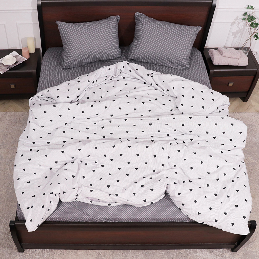 Полуторний набір постільної білизни 150*220 із Бязі "Gold" №155099AB Черешенка™