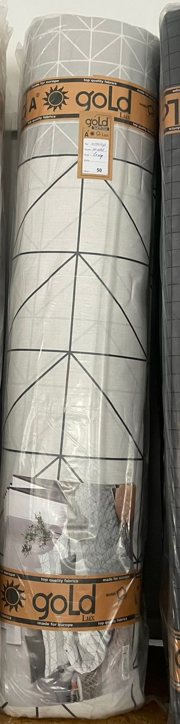 Ткань для постельного белья Бязь "Gold" Lux GL3335grey