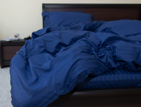 Семейный набор хлопкового постельного белья из Страйп Сатина №50777 Черешенка™