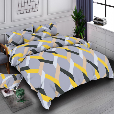 Ткань для постельного белья Бязь "Gold" Lux GL7872grey