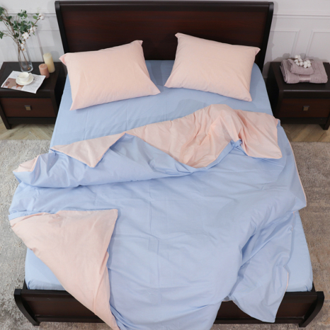 Сімейний набір однотонної постільної білизни із Бязі "Gold" №155514AB Черешенка™
