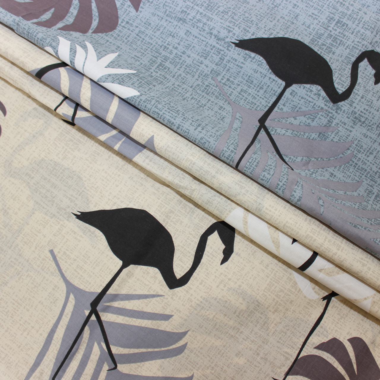 Тканина для постільної білизни Бязь "Gold" Lux "Фламінго" GL4151 (A+B) - (50м+50м)