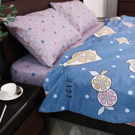 Семейный набор хлопкового постельного белья из Бязи "Gold" №153922AB Черешенка™