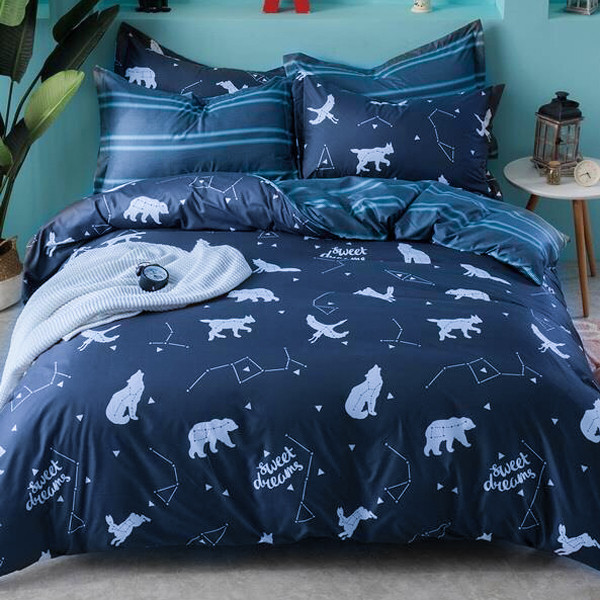 Тканина для постільної білизни Бязь "Gold" Lux "Солодкі сни. Зодіак" GL1558 (A+B) - (50м+50м)